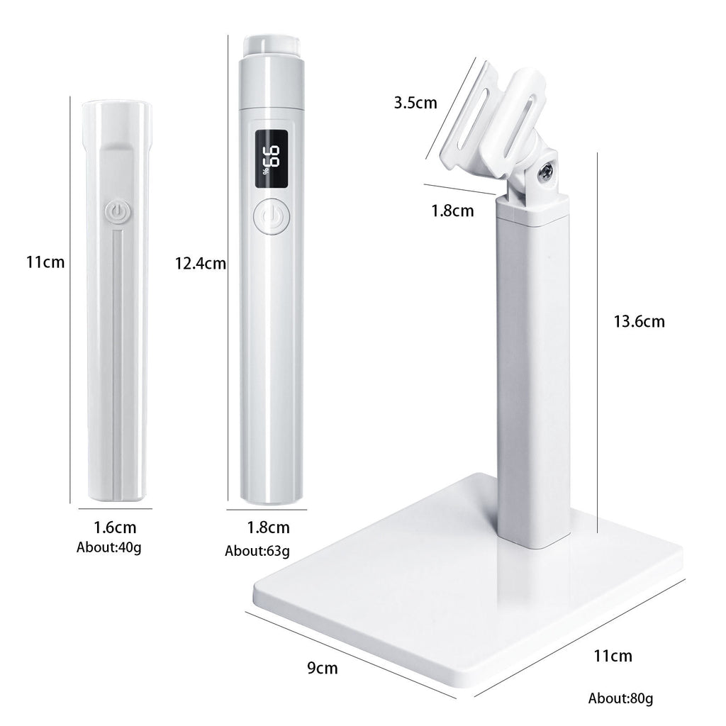 New Hand-held Portable Nail Art One-word Lamp Holder 360-degree Rotating Multi-functional Holder For Wearing Nail Plate Baking Lamp