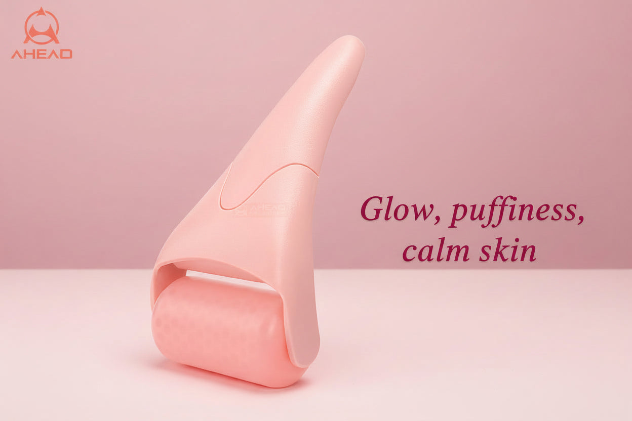 Pink Ice Roller Ice Roller Face Massage Roller Ice Compress Instrument Spot Supply Beauty Plastic Roller
