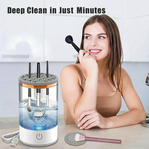Makeup Brush Cleaner Automatic Brush Cleaner Quick-Drying Tool Plug-In Lazy Electric Cleaning Brush